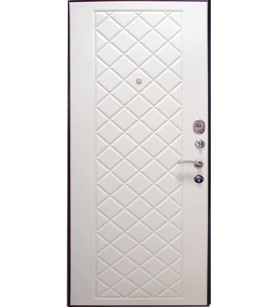 Дверь мет. АРТ 3К NEW (10см) белый ясень - вид сзади